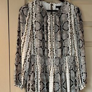 J. Crew Dress Size S Small Snakeskin Long Sleeves NEW